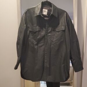 Zara Gray Lightweight Shirt Jacket